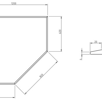 Podložna plošča "Winkeleck" kaljeno steklo